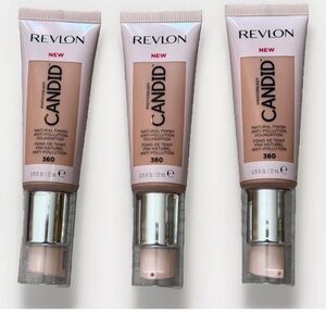 Revlon PhotoReady Candid Natural Finish Foundation Cashew #360 3 pack NEW!